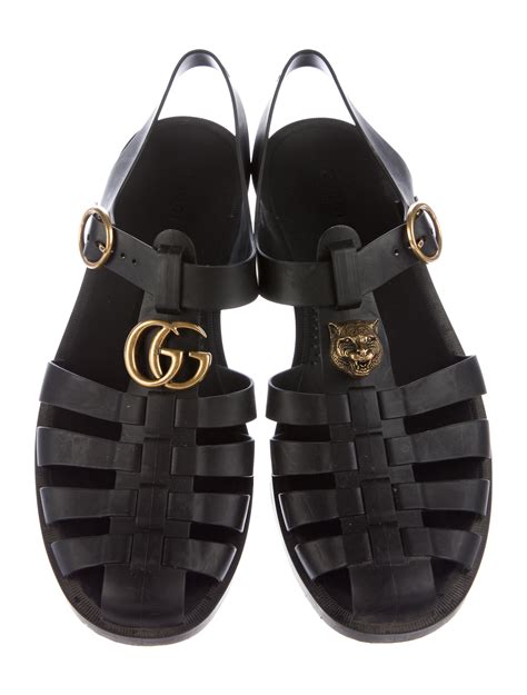 rubber gucci sandal|Gucci rubber platform sandals.